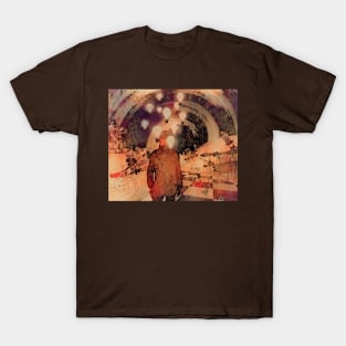 Surreal desert with giant chess pieces T-Shirt